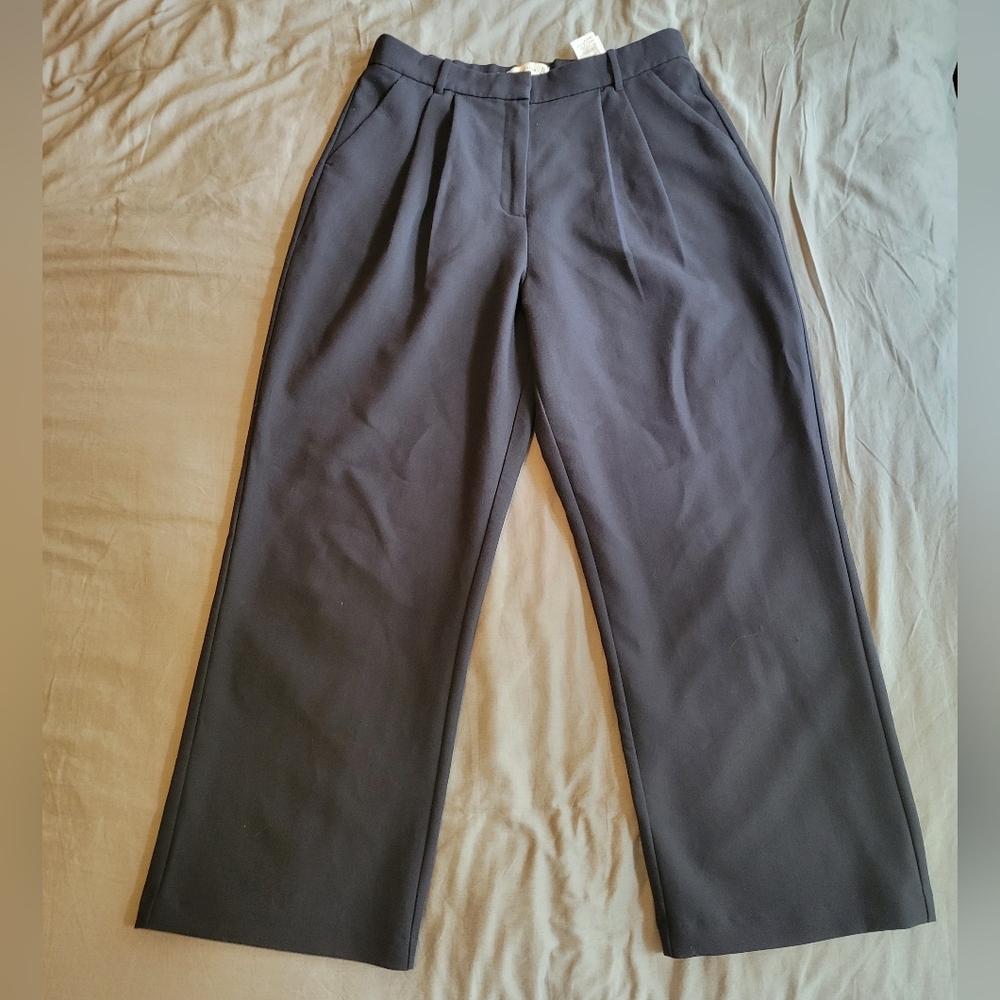 Abercrombie & Fitch Curve Love Sloane Tailored Wide-Leg Pant Trouse size 32/14R